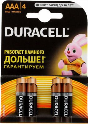 Батарейка Duracell LR 03/MN 2400-4BL BASIC AAA