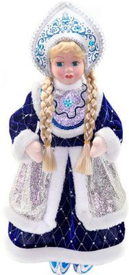 Кукла Новогодняя сказка Снегурочка 43 см под елку  синяя (972400)