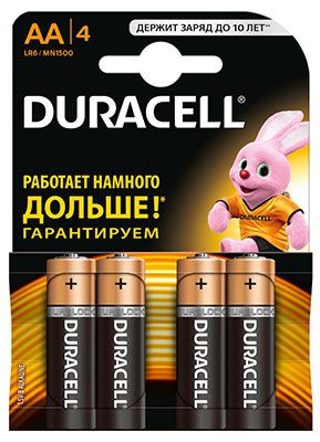 Батарейка Duracell LR6/MN 1500-4BL BASIC AA