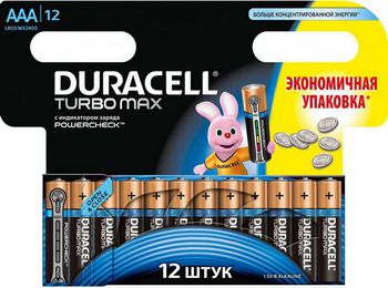 Батарейка Duracell LR 03/MX 2400-12 BL TURBO MAX AAA