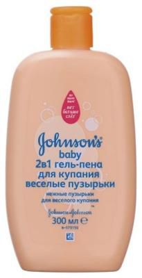 Средство для купания Johnsons Baby 2 в 1 «Веселые пузырьки» 300 мл