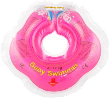 Надувной круг Baby Swimmer розовый (полуцвет) BS 02 P