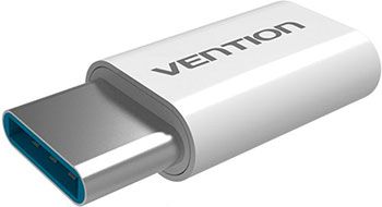 Адаптер-переходник Vention USB Type C M/ USB 2.0 micro B 5pin F Белый  VAS-S 10-W