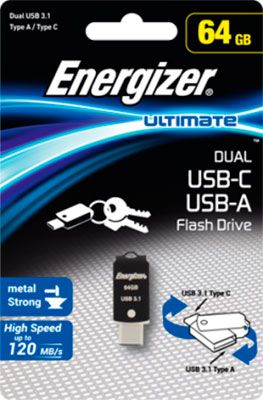 Флеш-накопитель Energizer 64 GB Ultimate Dual USB-A/microUSB (USB 3.1) OTG