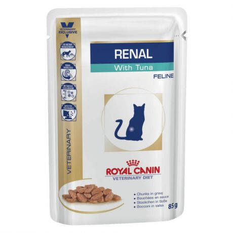 Влажный корм Royal Canin Renal для кошек при почечной недостаточности, тунец, 85 г.