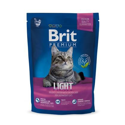 Сухой корм Brit Premium Сat Light для кошек склонных к излишнему весу, курица и печень, 1.5кг