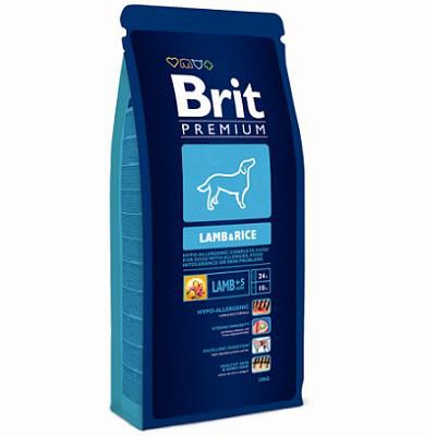 Сухой корм Brit Premium Dog Lamb & Rice для собак ягнёнок и рис 15 кг.