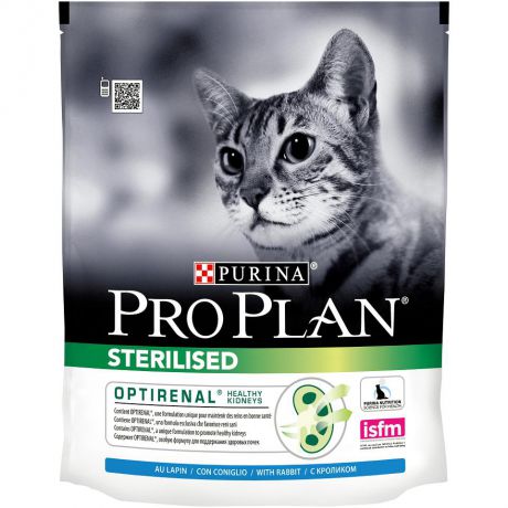 Сухой корм Pro Plan для кастрированных, стерилизованных кошек, кролик, 10 кг