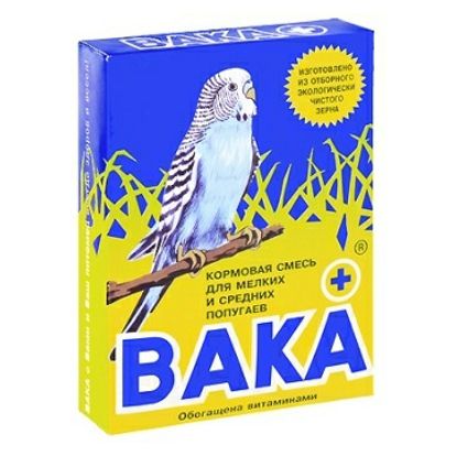 Корм Вака+ для мелких и средних попугаев кормовая смесь (500 гр)