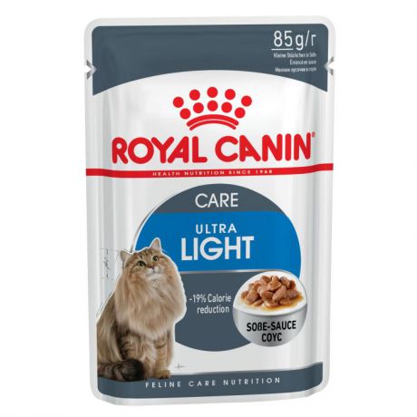 Влажный корм RC Ultra light для взрослых кошек от 1 года против лишнего веса, 85 г.