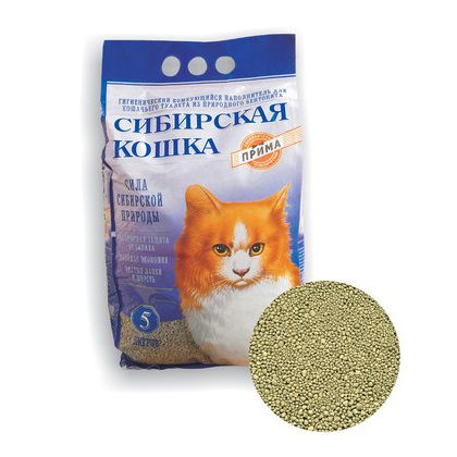 Минеральный комкующийся наполнитель Сибирская кошка "Прима" для кошек 5л.