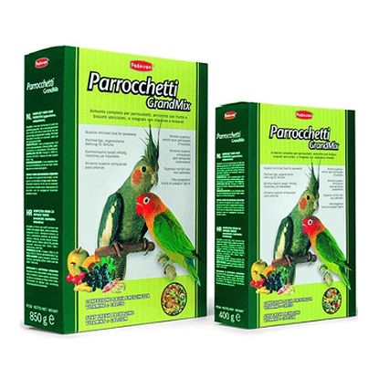 Корм Padovan Grand Mix Parroccetti для средних попугаев основной (850 гр)