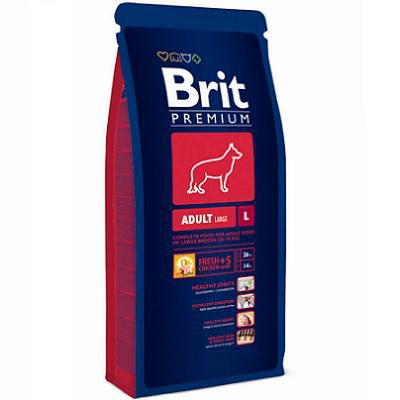 Сухой корм Brit Premium Dog Adult L для собак крупных пород от 1 до 7 лет, 15 кг.