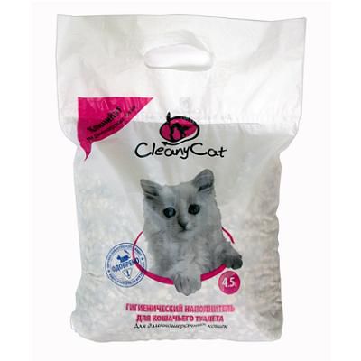 Минеральный впитывающий наполнитель CleanyCat 4.5л для длинношерстных кошек (2.7кг)