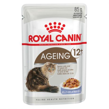 Влажный корм Royal Canin Ageing для кошек старше 12 лет кусочки в желе, 85 г.