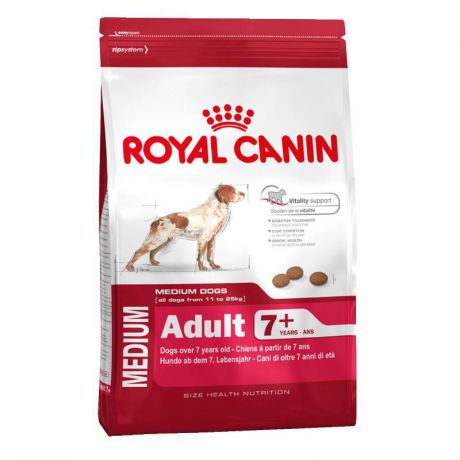 Сухой корм Royal Canin Medium adult 7+ для собак средних пород 7-10 лет, 15кг