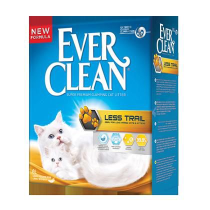 Минеральный комкующийся наполнитель Ever Clean "Less Trail" для длинношерстных кошек 6кг