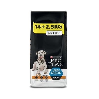Сухой корм Pro Plan для взрослых собак крупных пород атлетического телосложения, курица+рис, 14 кг+2.5кг