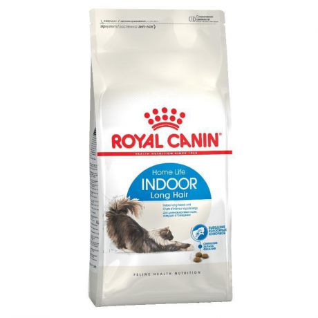 Сухой корм Royal Canin Indoor long hair для кошек длинношерстных, живущих в помещении, 10кг