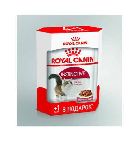 Влажный корм Royal Canin Instinctive для взрослых кошек кусочки в соусе 4 + 1 паштет