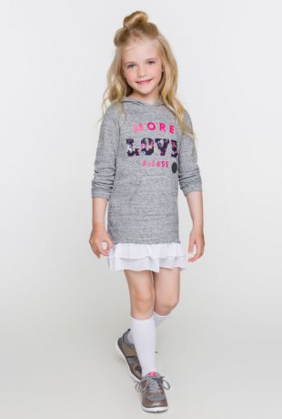 Платья Acoola Платье детское для девочек серое цвет серый размер 116 20220200188