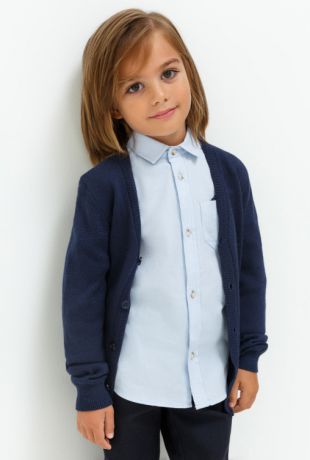 Жакеты Acoola Жакет детский для мальчиков тонкой вязки с добавлением ангоры цвет темно-синий размер 98 20120130105