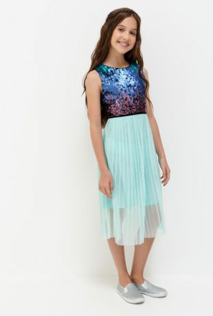 Платья Acoola Платье детское для девочек с вырезом на спинке цвет цветной размер 134 20210200196