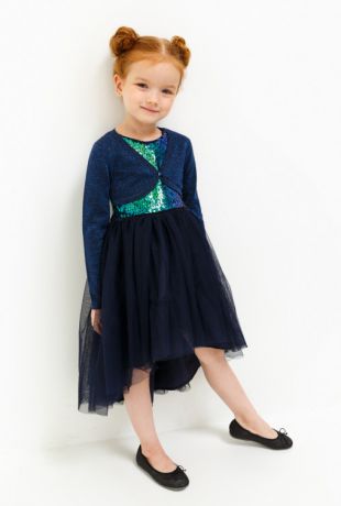 Жакеты Acoola Жакет детский для девочек с люрексом цвет синий размер 98 20220130114