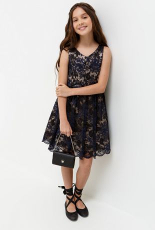 Платья Acoola Платье детское для девочек из кружева цвет черный размер 164 20210200198