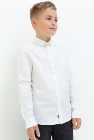 Рубашки Acoola Сорочка для мальчиков из фактурной хлопковой ткани цвет белый размер 164 20110280058