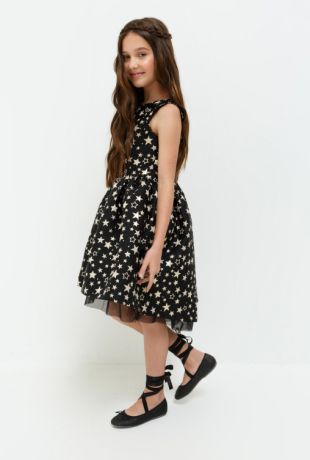 Платья Acoola Платье детское для девочек с вырезом на спинке цвет черный размер 164 20210200191