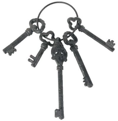 Элемент декора "Связка ключей", 5 шт, 10 х 6 х 28 см
