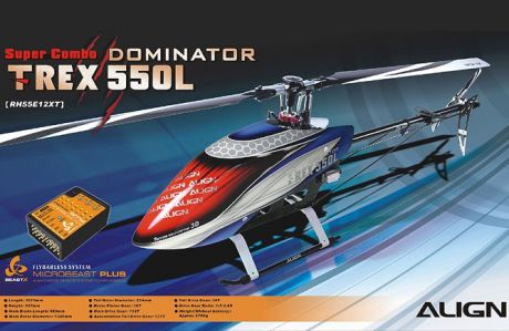 Радиоуправляемый вертолет Align T-Rex 550L Dominator Super Combo (Microbeast PLUS), электро, KIT