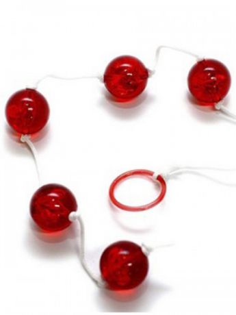 Анальные Шарики Clear Anal Beads Large, красные