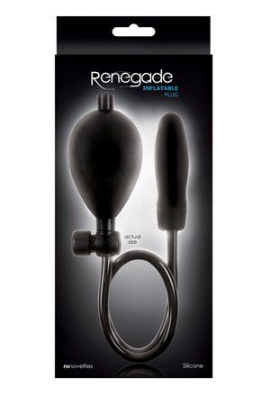 Анальная пробка расширитель Renegade - Inflatable, чёрная
