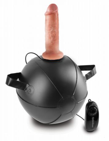 Мини мяч с вибромассажером и съемной насадкой Vibrating Mini Sex Ball with 6 Dildo