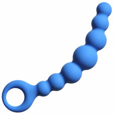 Анальная цепочка Flexible Wand голубая