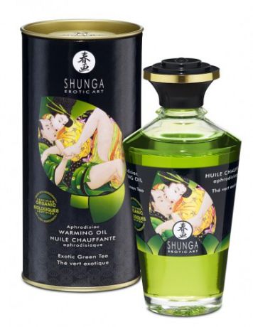 Масло интимное массажное Shunga Экзотический зеленый чай 100 мл