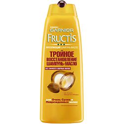 GARNIER GARNIER Шампунь-масло Fructis "Тройное Восстановление" для очень сухих и поврежденных волос 250 мл