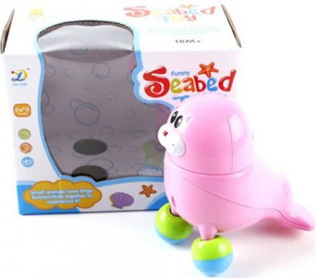 Интерактивная игрушка Shantou Gepai Морской котик танцующий, муз., кор., батар.не вх в компл. от 3 лет розовый 8824