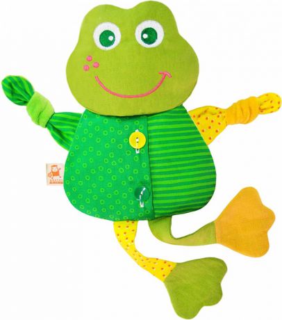 Мягкая игрушка-грелка Мякиши Доктор Мякиш лягушонок зеленый текстиль 39 см 228