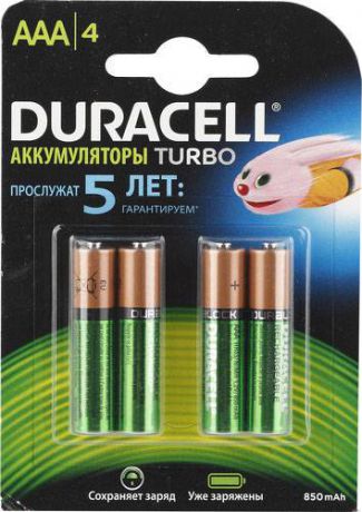 Аккумулятор Duracell hr03-4bl 4 шт 850 mAh Aaa