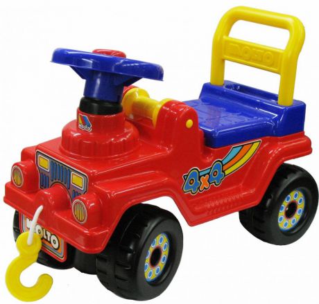 Каталка-машинка Полесье Джип 4х4 №2 от 1.5 лет красный пластик на колесах