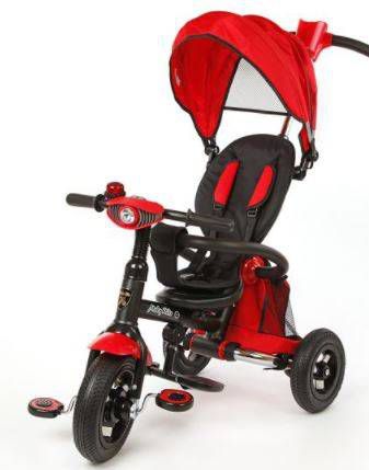Велосипед Moby Kids Junior-2 10"/8" красный трехколёсный t300-2