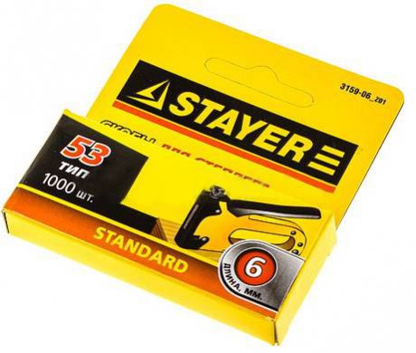 Скобы для степлера Stayer 3159-06_z01 тип 53