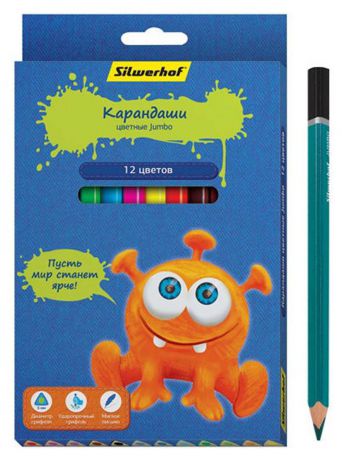 Набор цветных карандашей Silwerhof Джинсовая коллекция 12 шт