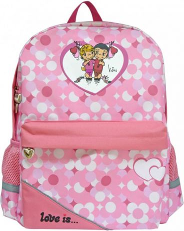 Школьный рюкзак Action! Love Is li-ab1293/ass светоотражающие материалы розовый 20 л
