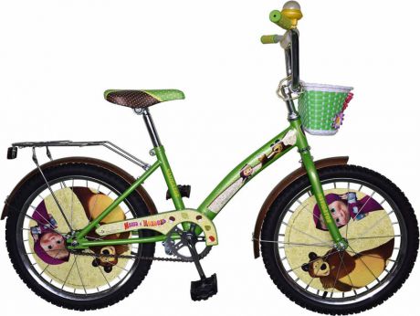 Велосипед Навигатор Маша и Медведь вн20171к 20" зеленый двухколёсный