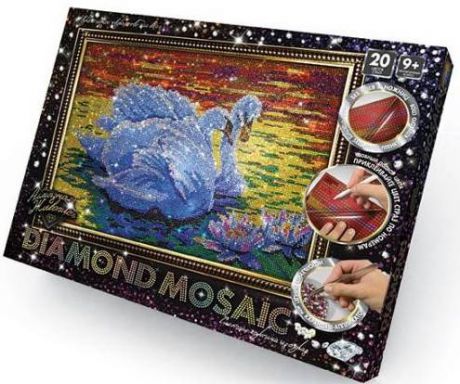 Набор для изготовления картин данко-тойс Diamond Mosaic Лебеди dm-01-02 от 9 лет