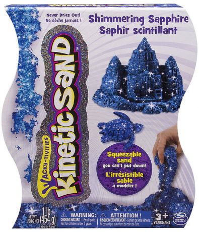 Кинетический песок Kinetic Sand "Драгоценные камни" - Синий сапфир, 454 гр. 1 цвет